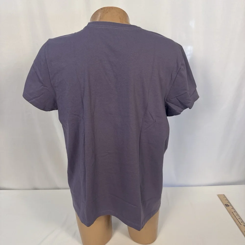 Life is Good. Womens Highland Cow OK Short Sleeve Crusher Tee, Purple Large - Picture 3 of 6